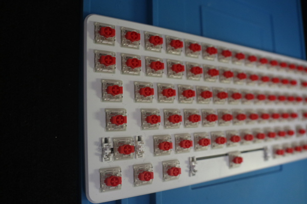 Red Gateron switches all soldered on.