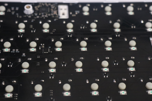 Close up on not so great soldering work.